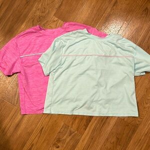 Tek Gear Girls Athletic Cropped T-Shirt Set of 2 Size L (10/12)